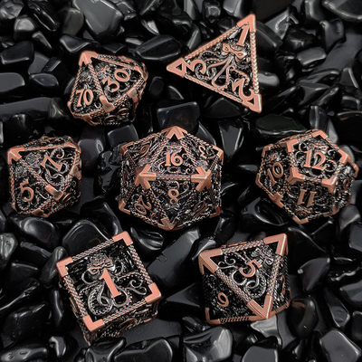 Octopus Hollow Metal Multi Face Dice Set Budemen Dungeon Dan Dragon DND