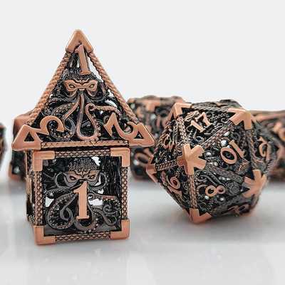 Octopus Hollow Metal Multi Face Dice Set Budemen Dungeon Dan Dragon DND