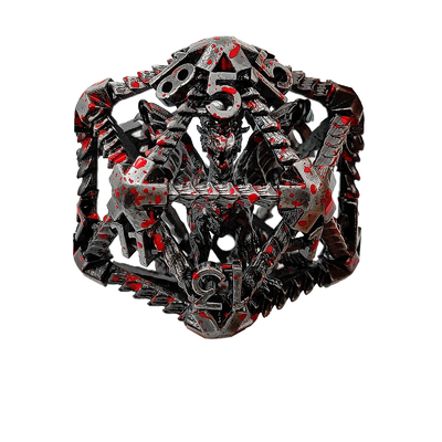 20 Sisi Logam Kerongkongan dadu D20 Berskala Besar DND Polyhedral RPG Dungeons And Dragons