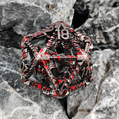 20 Sisi Logam Kerongkongan dadu D20 Berskala Besar DND Polyhedral RPG Dungeons And Dragons