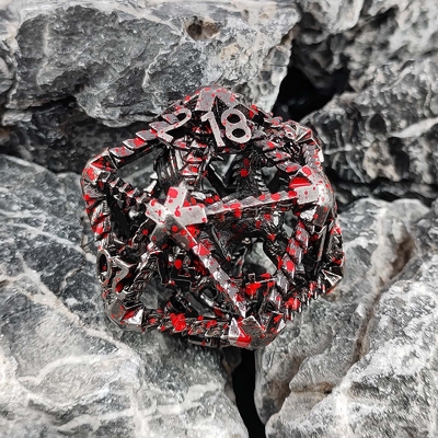 20 Sisi Logam Kerongkongan dadu D20 Berskala Besar DND Polyhedral RPG Dungeons And Dragons