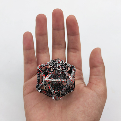 20 Sisi Logam Kerongkongan dadu D20 Berskala Besar DND Polyhedral RPG Dungeons And Dragons