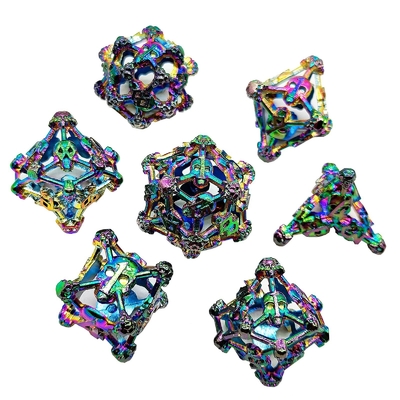 Gollow Skull Multi Face Metal Dice Set Dungeon dan Dragon RPG#DND