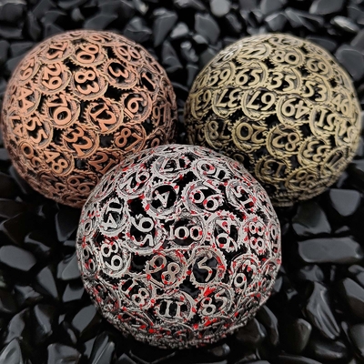 Panlong Hollow 100D Metal Dice Set Dungeon Dan Naga DND#RPG#COC
