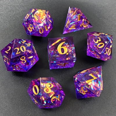 Warna Strip Multi Faceted Resin Dice Gate Dungeon Dan Naga DND#COC