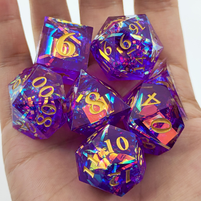 Warna Strip Multi Faceted Resin Dice Gate Dungeon Dan Naga DND#COC