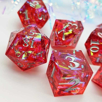 Warna Strip Multi Faceted Resin Dice Gate Dungeon Dan Naga DND#COC