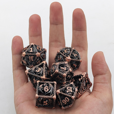 Kerucut Multi-Face Metal Dice Set D20 Sharp Cut Flying Dragon Budemen's God