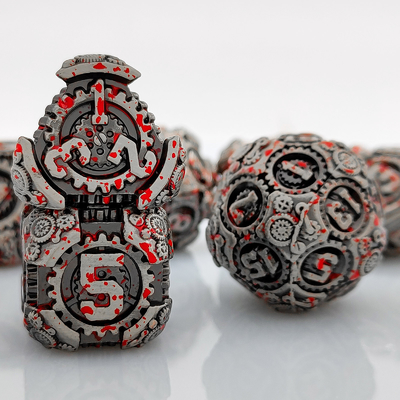 Metal Gear Dice Set DND Dungeons And Dragons TRPG Multihedral Dice D6 Tabel