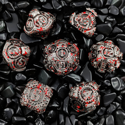 Metal Gear Dice Set DND Dungeons And Dragons TRPG Multihedral Dice D6 Tabel