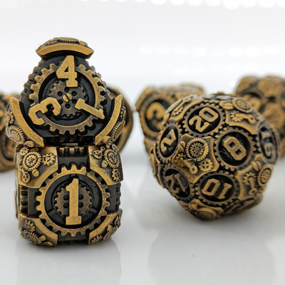 Metal Gear Dice Set DND Dungeons And Dragons TRPG Multihedral Dice D6 Tabel