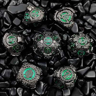 Metal Gear Dice Set DND Dungeons And Dragons TRPG Multihedral Dice D6 Tabel