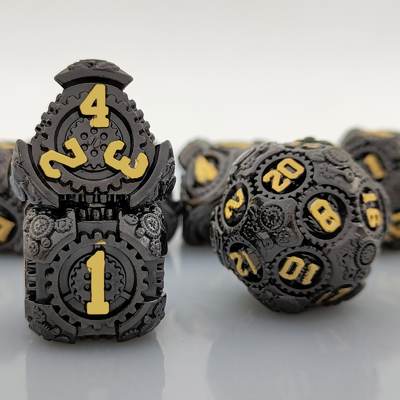 Metal Gear Dice Set DND Dungeons And Dragons TRPG Multihedral Dice D6 Tabel