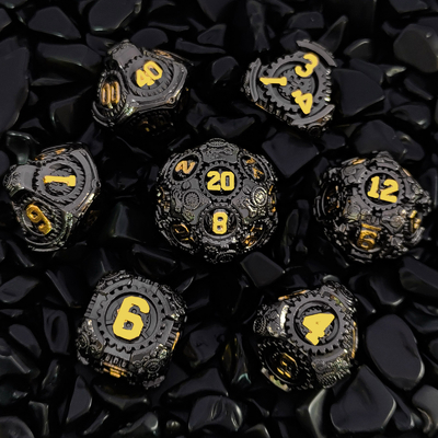 Metal Gear Dice Set DND Dungeons And Dragons TRPG Multihedral Dice D6 Tabel