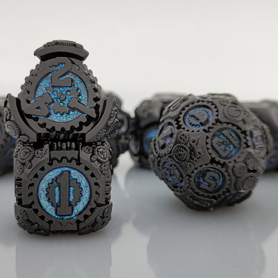 Metal Gear Dice Set DND Dungeons And Dragons TRPG Multihedral Dice D6 Tabel