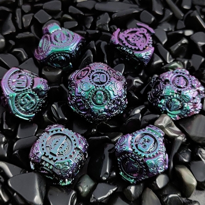 Metal Gear Dice Set DND Dungeons And Dragons TRPG Multihedral Dice D6 Tabel