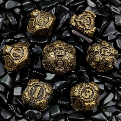 Metal Gear Dice Set DND Dungeons And Dragons TRPG Multihedral Dice D6 Tabel