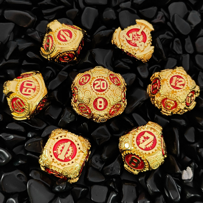 Metal Gear Dice Set DND Dungeons And Dragons TRPG Multihedral Dice D6 Tabel