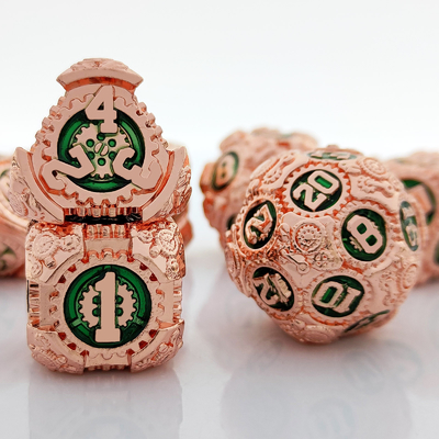 Metal Gear Dice Set DND Dungeons And Dragons TRPG Multihedral Dice D6 Tabel