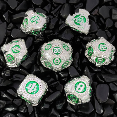Metal Gear Dice Set DND Dungeons And Dragons TRPG Multihedral Dice D6 Tabel