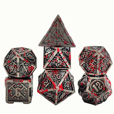 Pedang Metal RPG dadu tangan dipoles Cruzu Dungeon dan panjang DND#