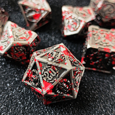Pedang Metal RPG dadu tangan dipoles Cruzu Dungeon dan panjang DND#