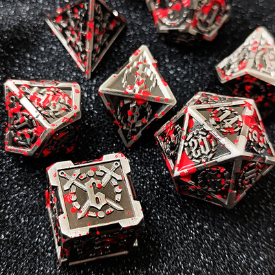 Pedang Metal RPG dadu tangan dipoles Cruzu Dungeon dan panjang DND#