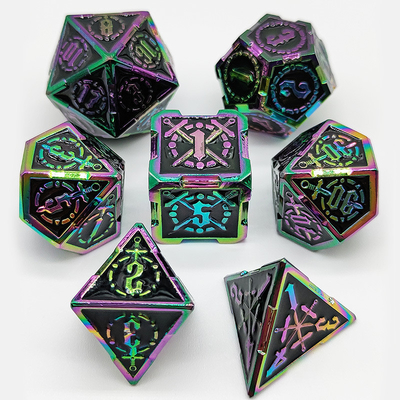 Pedang Metal RPG dadu tangan dipoles Cruzu Dungeon dan panjang DND#