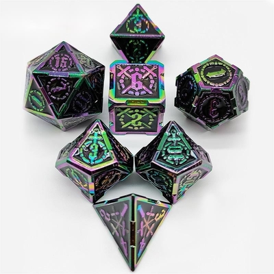 Pedang Metal RPG dadu tangan dipoles Cruzu Dungeon dan panjang DND#