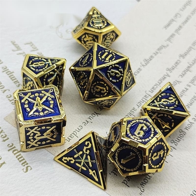 Pedang Metal RPG dadu tangan dipoles Cruzu Dungeon dan panjang DND#