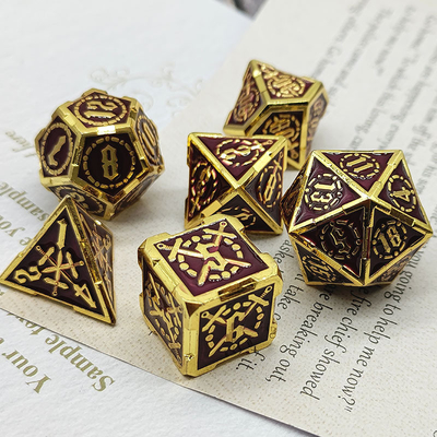 Pedang Metal RPG dadu tangan dipoles Cruzu Dungeon dan panjang DND#