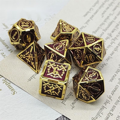 Pedang Metal RPG dadu tangan dipoles Cruzu Dungeon dan panjang DND#
