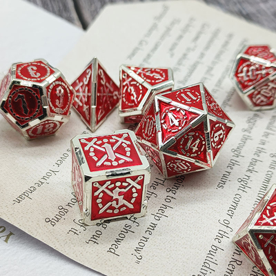 Pedang Metal RPG dadu tangan dipoles Cruzu Dungeon dan panjang DND#