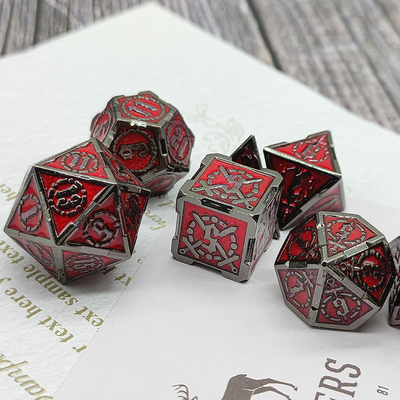Pedang Metal RPG dadu tangan dipoles Cruzu Dungeon dan panjang DND#