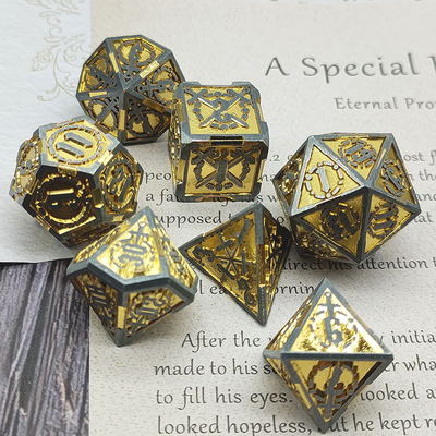 Pedang Metal RPG dadu tangan dipoles Cruzu Dungeon dan panjang DND#