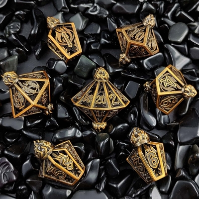 Bird Cage Hollow Multi Face Metal Dice Of Bade Gate Dungeon Dan DND#RPG