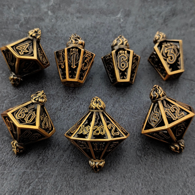 Bird Cage Hollow Multi Face Metal Dice Of Bade Gate Dungeon Dan DND#RPG
