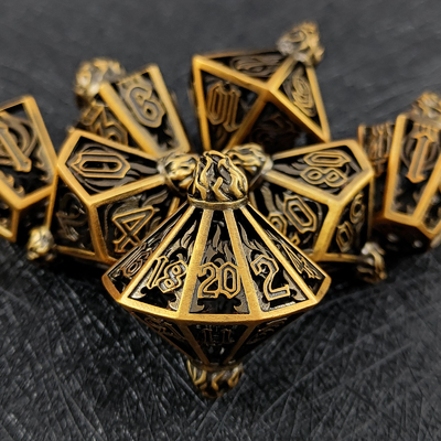 Bird Cage Hollow Multi Face Metal Dice Of Bade Gate Dungeon Dan DND#RPG