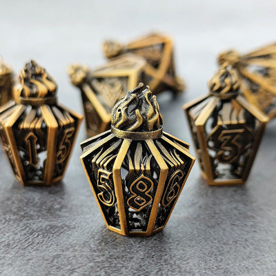 Bird Cage Hollow Multi Face Metal Dice Of Bade Gate Dungeon Dan DND#RPG