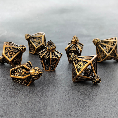 Bird Cage Hollow Multi Face Metal Dice Of Bade Gate Dungeon Dan DND#RPG