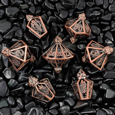 Bird Cage Hollow Multi Face Metal Dice Of Bade Gate Dungeon Dan DND#RPG