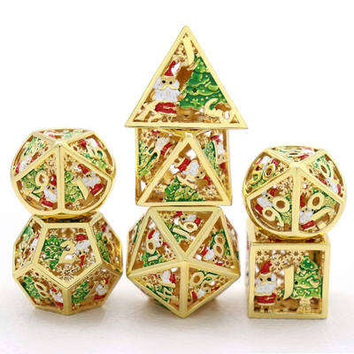 Christmas Hollow Multi Noodle Metal Dice Digital DND Naga Dan Dungeon TRPG Multi -Faceted