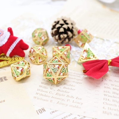Christmas Hollow Multi Noodle Metal Dice Digital DND Naga Dan Dungeon TRPG Multi -Faceted