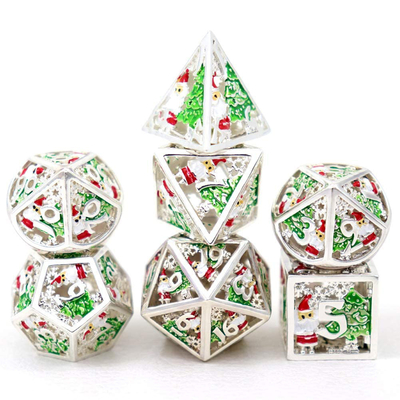 Christmas Hollow Multi Noodle Metal Dice Digital DND Naga Dan Dungeon TRPG Multi -Faceted