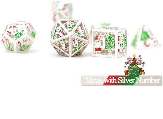 Christmas Hollow Multi Noodle Metal Dice Digital DND Naga Dan Dungeon TRPG Multi -Faceted