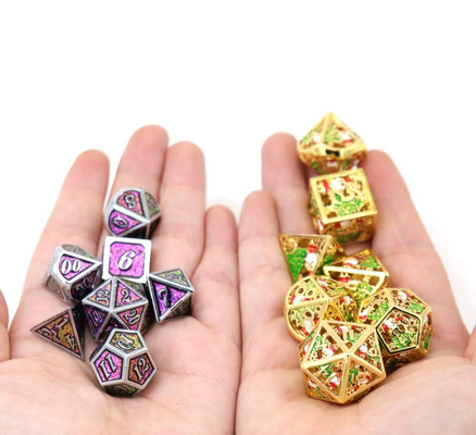 Christmas Hollow Multi Noodle Metal Dice Digital DND Naga Dan Dungeon TRPG Multi -Faceted