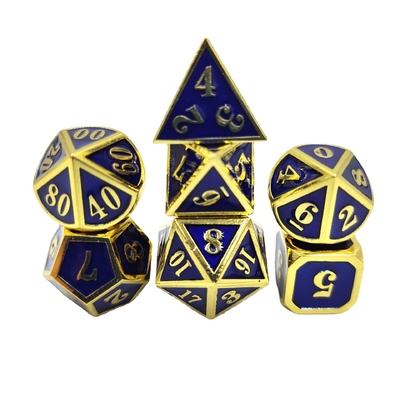 DND RPG Mini Metal Dice Running Group Game Untuk Board Game Multi -Face