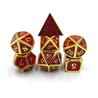 DND RPG Mini Metal Dice Running Group Game Untuk Board Game Multi -Face