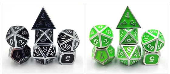 DND RPG Mini Metal Dice Running Group Game Untuk Board Game Multi -Face