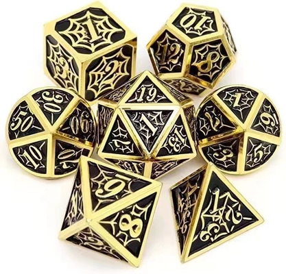 Spider-Man Solid Metal Polyhedral Dice Set DND RPG Gaya Mewah